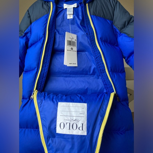 NWT POLO RALPH LAUREN BABY WATER-REPELLENT DOWN HOODED BUNTING - Picture 7 of 13